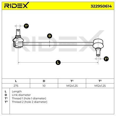 Łącznik Stabilizatora RIDEX 3229S0614 3229S0614 - foto 5