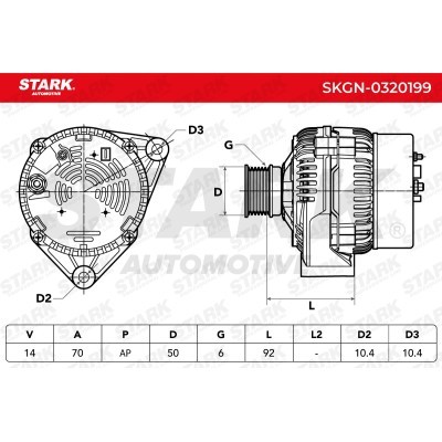Alternator Stark SKGN-0320199 SKGN-0320199 - foto 6