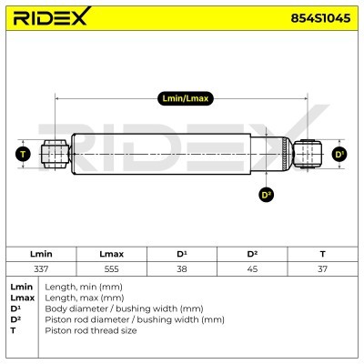Amortyzator RIDEX 854S1045 854S1045 - foto 8