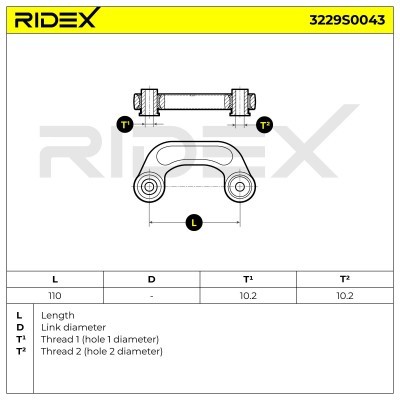Łącznik Stabilizatora RIDEX 3229S0043 3229S0043 - foto 7