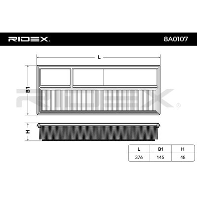 Filtr Powietrza RIDEX 8A0107 8A0107 - foto 6