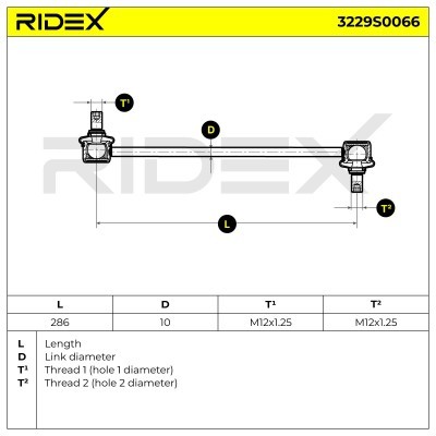 Łącznik Stabilizatora RIDEX 3229S0066 3229S0066 - foto 3