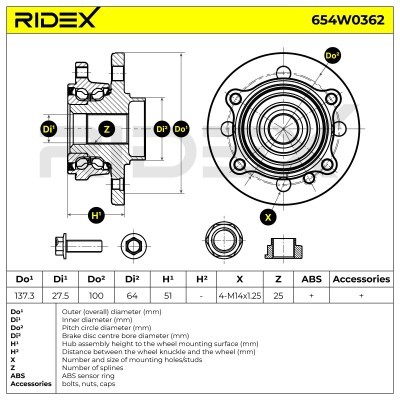 Łożysko Koła RIDEX 654W0362 654W0362 - foto 6