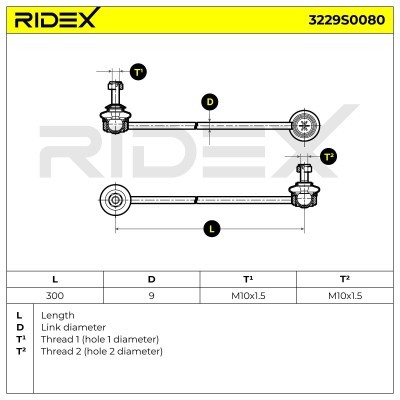 Łącznik Stabilizatora RIDEX 3229S0080 3229S0080 - foto 6