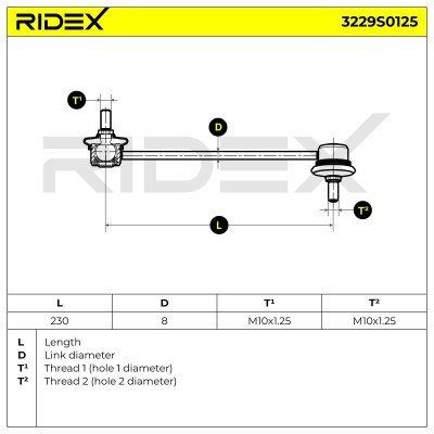Łącznik Stabilizatora RIDEX 3229S0125 3229S0125 - foto 6