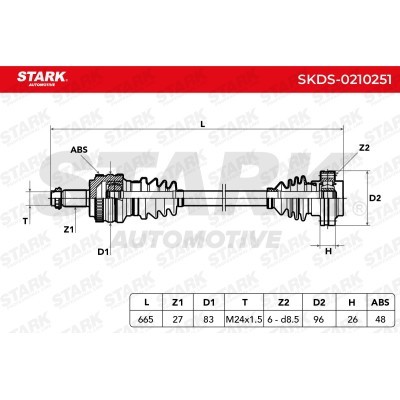 Półoś Napędowa Stark SKDS-0210251 SKDS-0210251 - foto 6