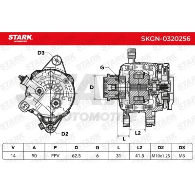 Alternator Stark SKGN-0320256 SKGN-0320256 - foto 6