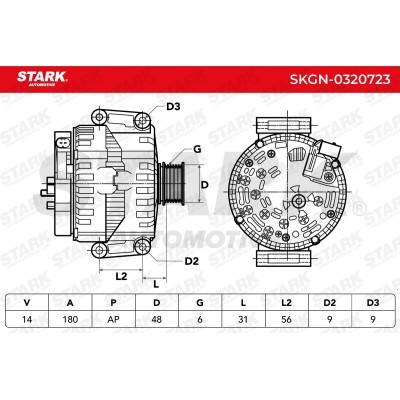 Alternator Stark SKGN-0320723 SKGN-0320723 - foto 5