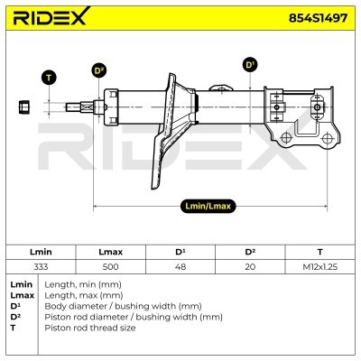 Amortyzator RIDEX 854S1497 854S1497 - foto 7