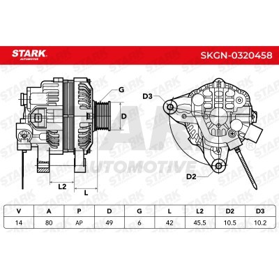 Alternator Stark SKGN-0320458 SKGN-0320458 - foto 7