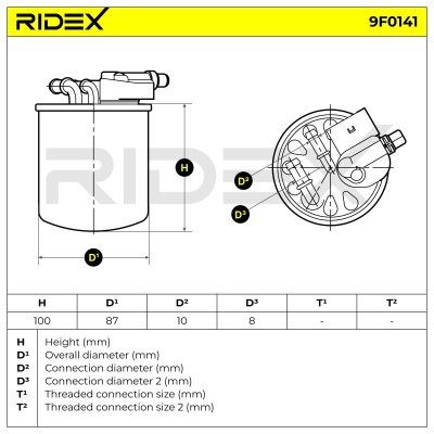 Filtr Paliwa RIDEX 9F0141 9F0141 - foto 6