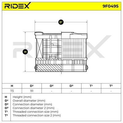 Filtr Paliwa RIDEX 9F0495 9F0495 - foto 6