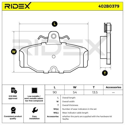 Klocki hamulcowe RIDEX 402B0379 402B0379 - foto 4