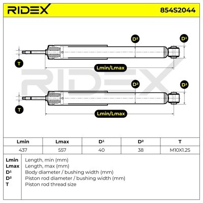 Amortyzator RIDEX 854S2044 854S2044 - foto 6