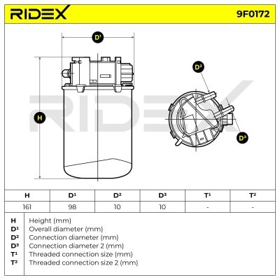 Filtr Paliwa RIDEX 9F0172 9F0172 - foto 6