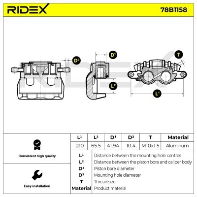 Zacisk Hamulcowy RIDEX 78B1158 78B1158 - foto 4