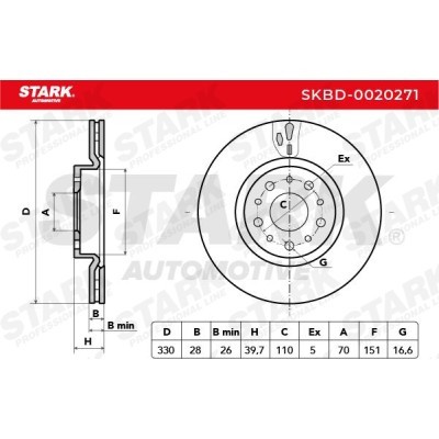 Tarcza hamulcowa Stark SKBD-0020271 SKBD-0020271 - foto 5