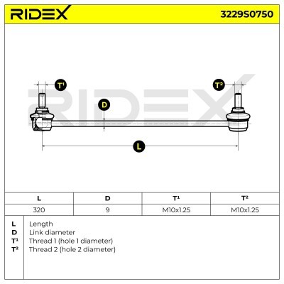 Łącznik Stabilizatora RIDEX 3229S0750 3229S0750 - foto 7
