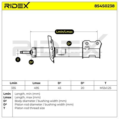 Amortyzator RIDEX 854S0238 854S0238 - foto 9
