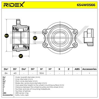 Łożysko Koła RIDEX 654W0566 654W0566 - foto 7