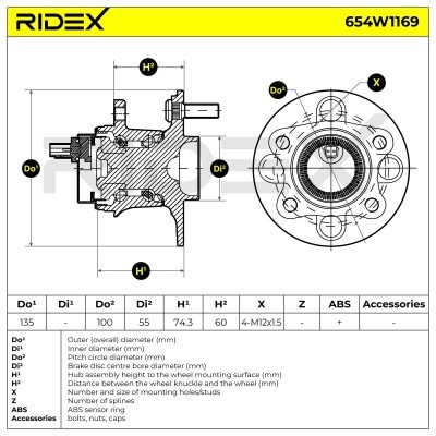 Łożysko Koła RIDEX 654W1169 654W1169 - foto 7
