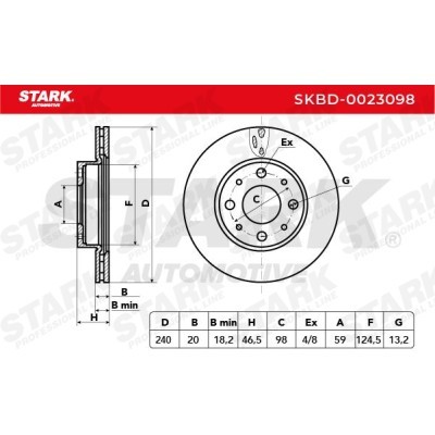 Tarcza hamulcowa Stark SKBD-0023098 SKBD-0023098 - foto 5