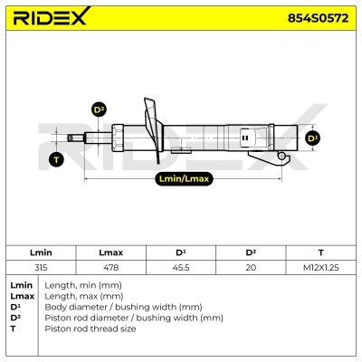 Amortyzator RIDEX 854S0572 854S0572 - foto 8