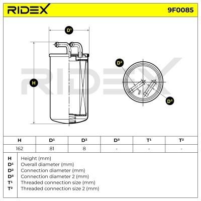 Filtr Paliwa RIDEX 9F0085 9F0085 - foto 6