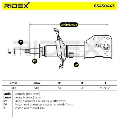 Amortyzator RIDEX 854S0443 854S0443 - foto 7