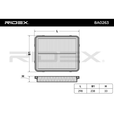Filtr Powietrza RIDEX 8A0263 8A0263 - foto 6