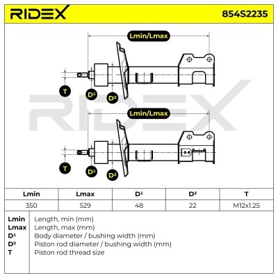 Amortyzator RIDEX 854S2235 854S2235 - foto 6