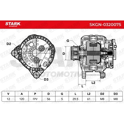 Alternator Stark SKGN-0320075 SKGN-0320075 - foto 6