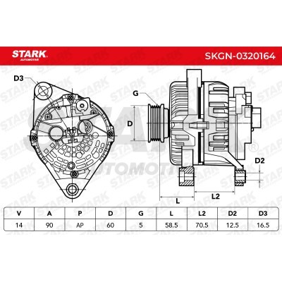 Alternator Stark SKGN-0320164 SKGN-0320164 - foto 6
