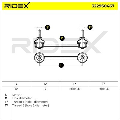 Łącznik Stabilizatora RIDEX 3229S0467 3229S0467 - foto 5