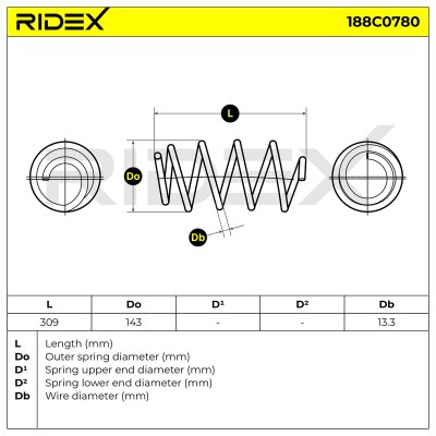 Sprężyna Zawieszenia RIDEX 188C0780 188C0780 - foto 4