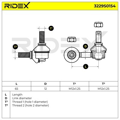 Łącznik Stabilizatora RIDEX 3229S0154 3229S0154 - foto 6
