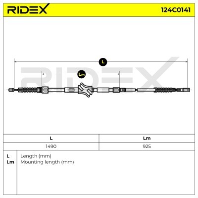 Linka Hamulca Ręcznego RIDEX 124C0141 124C0141 - foto 6