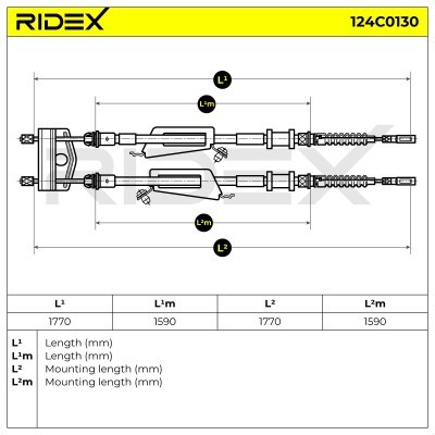 Linka Hamulca Ręcznego RIDEX 124C0130 124C0130 - foto 6