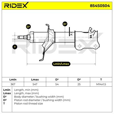 Amortyzator RIDEX 854S0504 854S0504 - foto 6