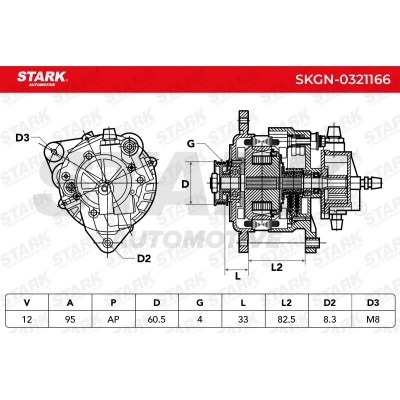 Alternator Stark SKGN-0321166 SKGN-0321166 - foto 7