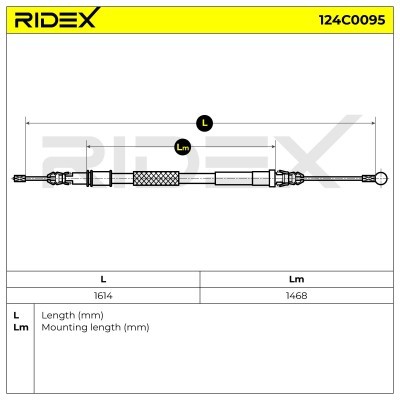 Linka Hamulca Ręcznego RIDEX 124C0095 124C0095 - foto 6