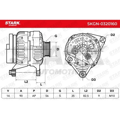 Alternator Stark SKGN-0320160 SKGN-0320160 - foto 7