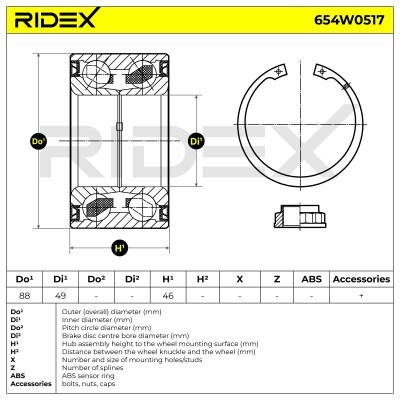 Łożysko Koła RIDEX 654W0517 654W0517 - foto 7