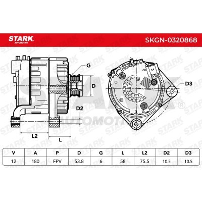 Alternator Stark SKGN-0320868 SKGN-0320868 - foto 5