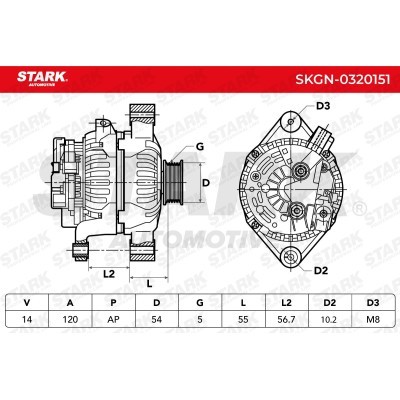 Alternator Stark SKGN-0320151 SKGN-0320151 - foto 5