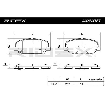 Klocki hamulcowe RIDEX 402B0787 402B0787 - foto 6
