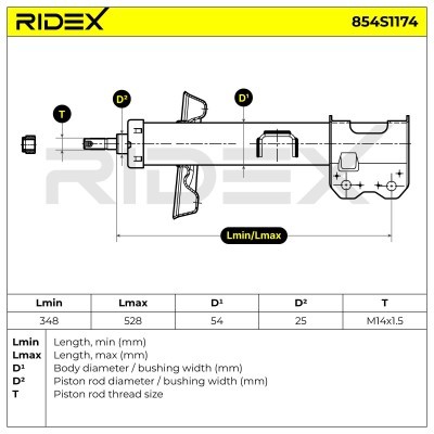 Amortyzator RIDEX 854S1174 854S1174 - foto 7