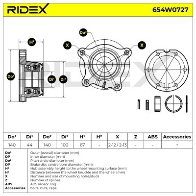 Łożysko Koła RIDEX 654W0727 654W0727 - foto 6