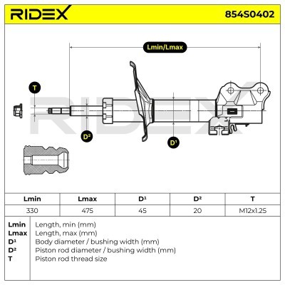 Amortyzator RIDEX 854S0402 854S0402 - foto 11