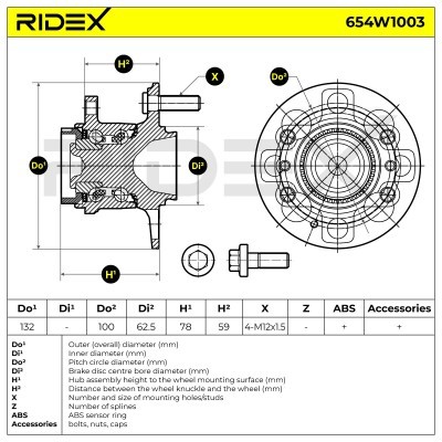 Łożysko Koła RIDEX 654W1003 654W1003 - foto 6